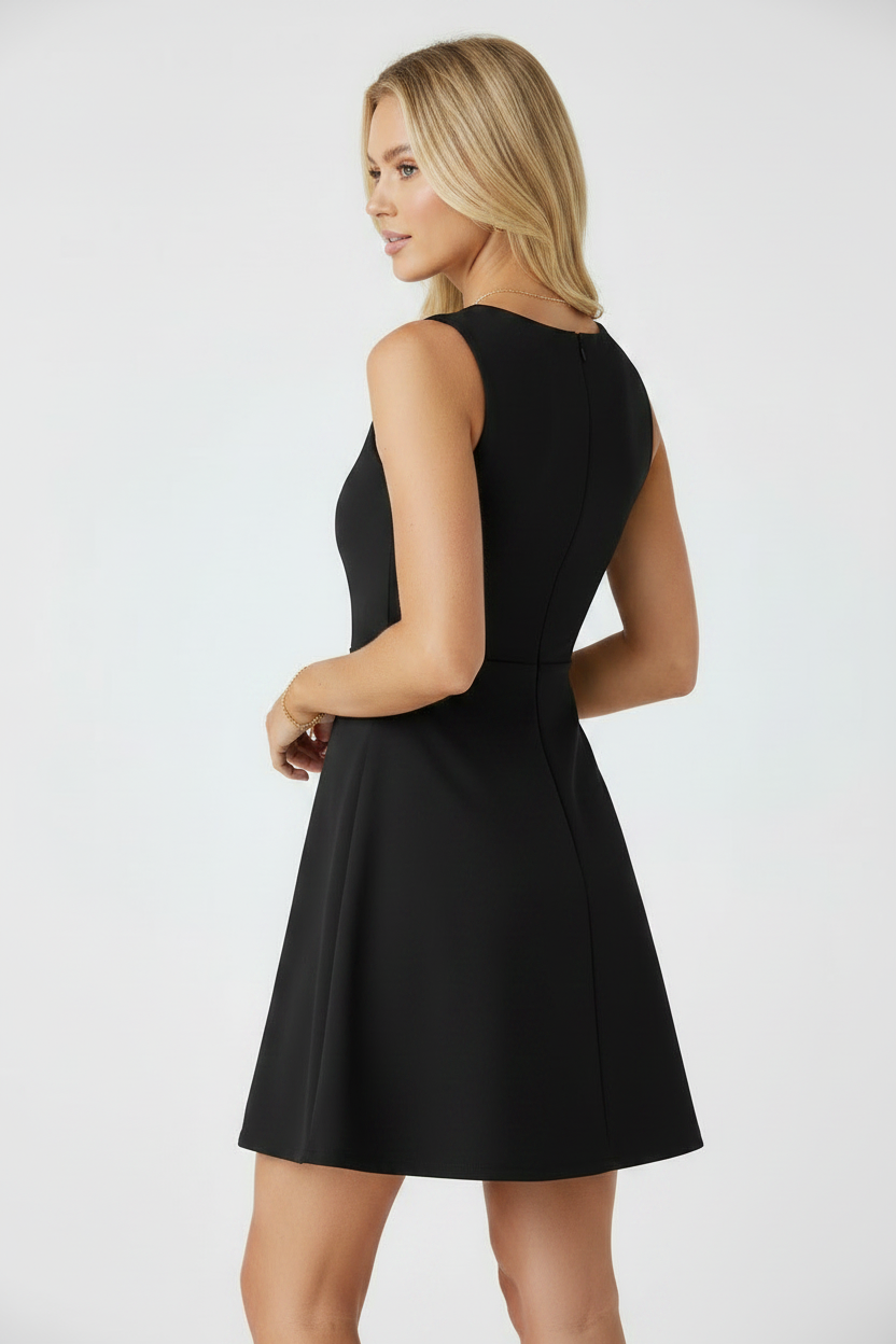 Black A-Line Mini Dress CM0071